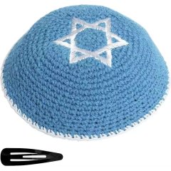Wholesale Custom Handmade Crochet Kippah With Free Clip